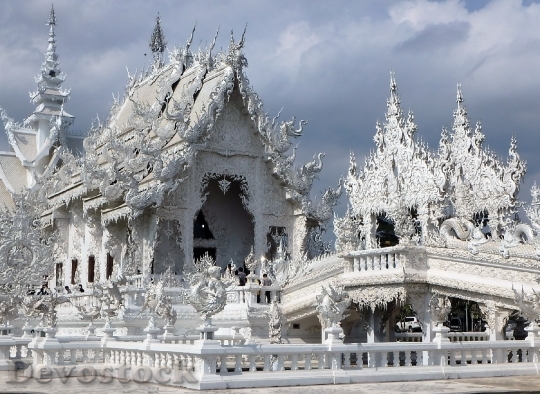 Devostock White Temple Thailand Chiang 0