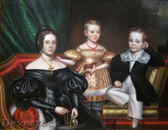 Devostock Willard Family Oil Canvas