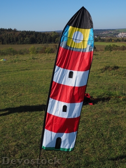 Devostock Wind Vane Flag Lighthouse