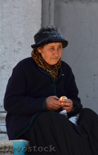 Devostock Woman Old Elderly Hat