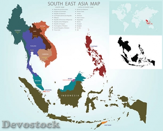 Devostock map-of-south-east-asia-split-color-country-vector-$1