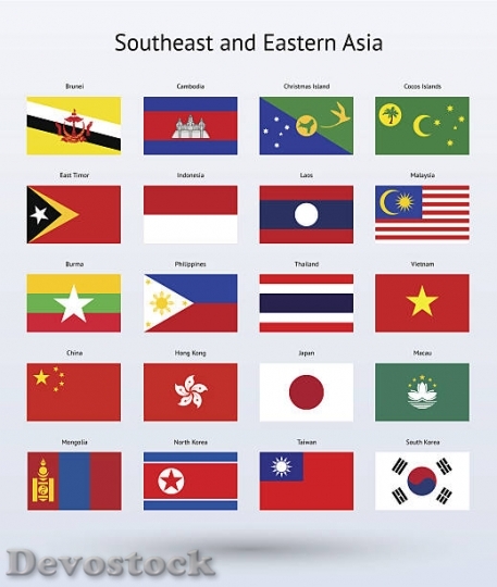 Devostock southeast-and-eastern-asia-flags-collection-vector$1