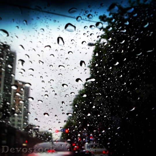 Devostock A Rainy Day Window