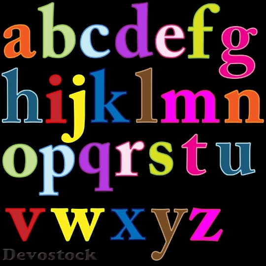 Devostock Alphabet Letters Colorfu 1 4K