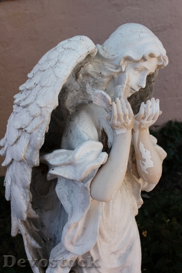 Devostock Angel Angelic Statue Sculpture
