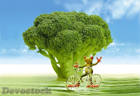 Devostock Appetite Broccoli Frog Bike