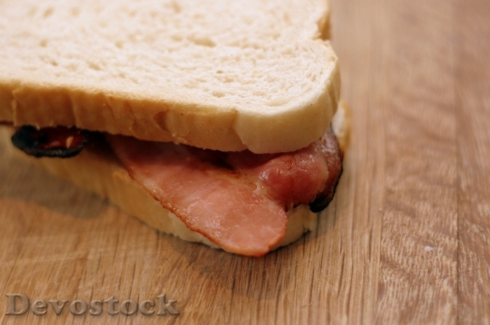 Devostock Bacon Sandwich Bread Snack