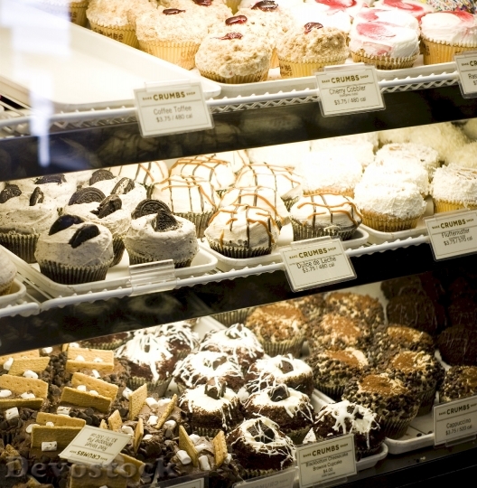 Devostock Bakery Cupcakes Display Food