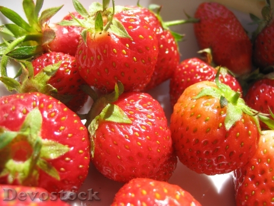 Devostock Berries Strawberries Macro Healthy 0
