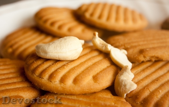 Devostock Biscuits Cashews Cookies Baked 1