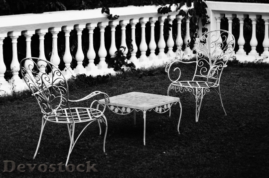 Devostock Black White Chairs Vintage
