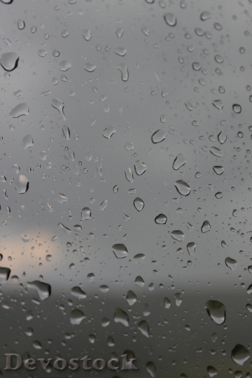 Devostock Blurred Drops Glass Rain