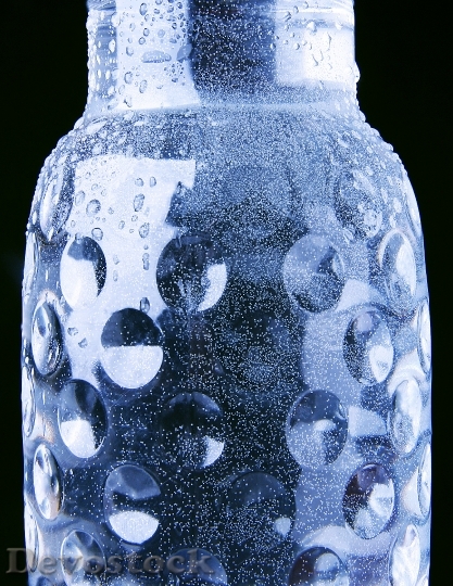 Devostock Bottle Blue Drops Water