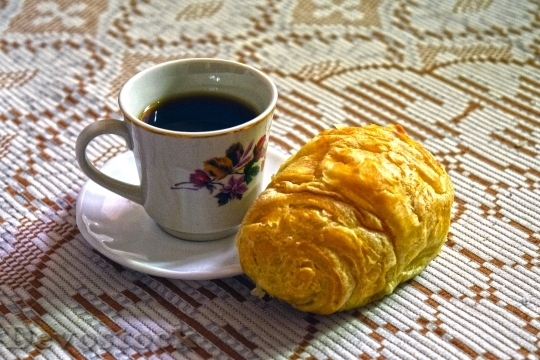 Devostock Breakfast Bread Coffee Food
