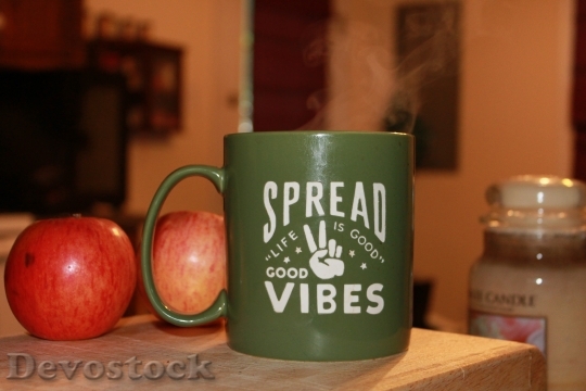 Devostock Breakfast Coffee Mug Steam