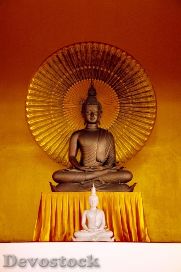 Devostock Buddha Gold Meditation Buddhism 0