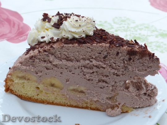 Devostock Cake Chocolate Cake Banana 0
