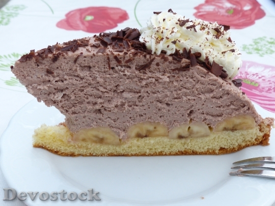 Devostock Cake Chocolate Cake Banana