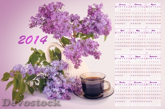 Devostock Calendar For 2014 With