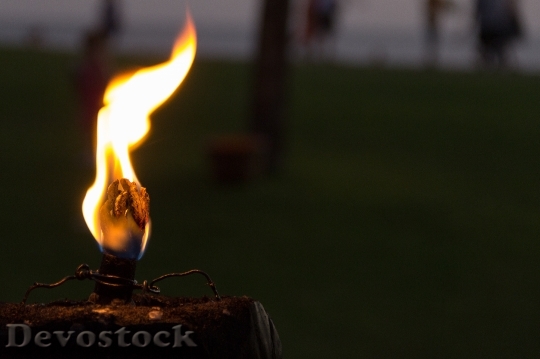 Devostock Candle Flame Fire Evening