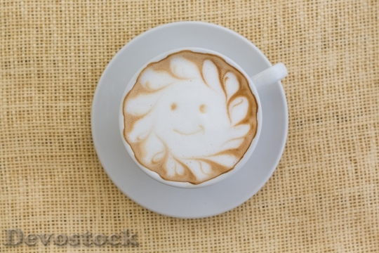 Devostock Cappuccino Beverage In Morning 13