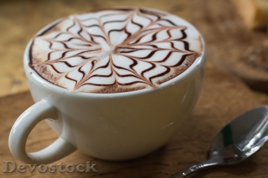 Devostock Cappuccino Beverage In Morning 6