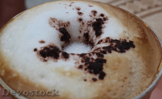 Devostock Cappuccino Coffee Milchschaum Cafe 1
