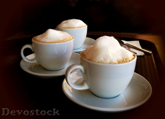 Devostock Cappuccino Cup Milchschaum Cafe