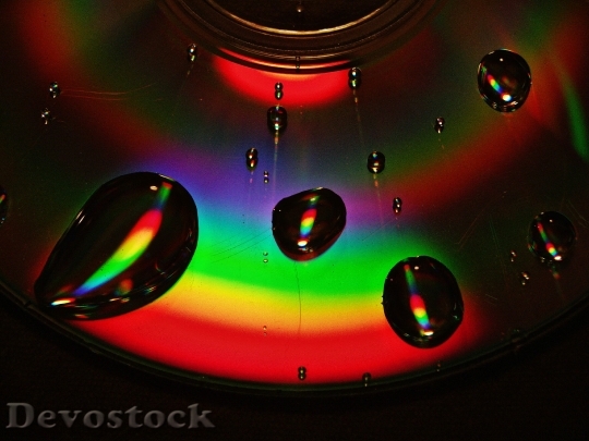 Devostock Cd Drops Water Colors