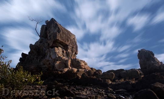 Devostock Cloud Rock Sky Twilight