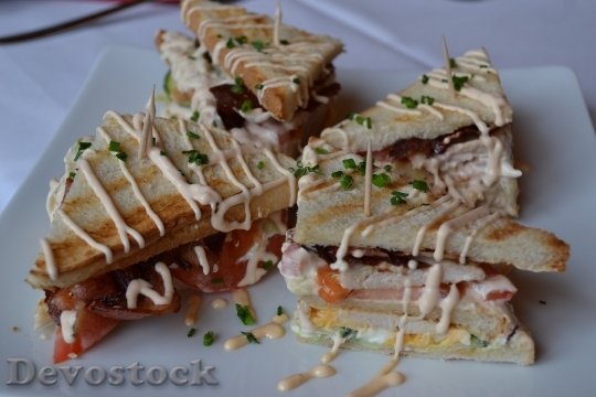 Devostock Club Sandwich Sandwich Toast