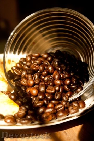Devostock Coffee Beans Brown Bowl