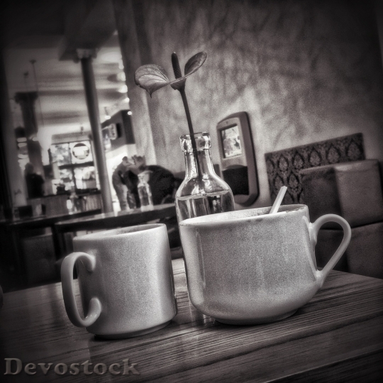 Devostock Coffee Beans Cup Beverages