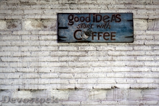 Devostock Coffee Coffee Wall Brick