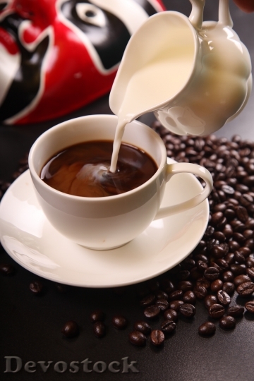 Devostock Coffee Coffee With Milk