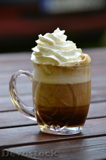 Devostock Coffee Cup Whipped Cream