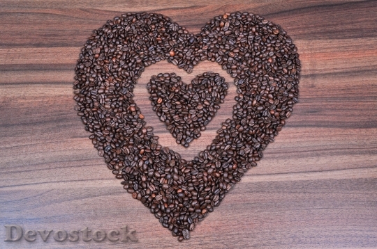 Devostock Coffee Heart Coffee Beans 0