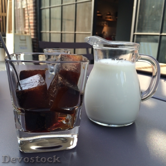 Devostock Coffee Milk Afternoon Ice