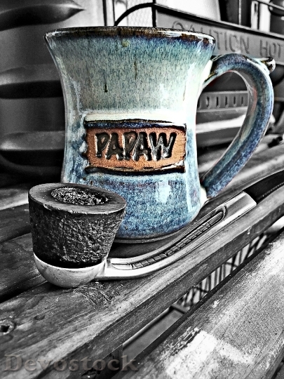 Devostock Coffee Mug Cup Tobacco