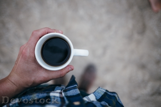Devostock Coffee Mug Person Holding