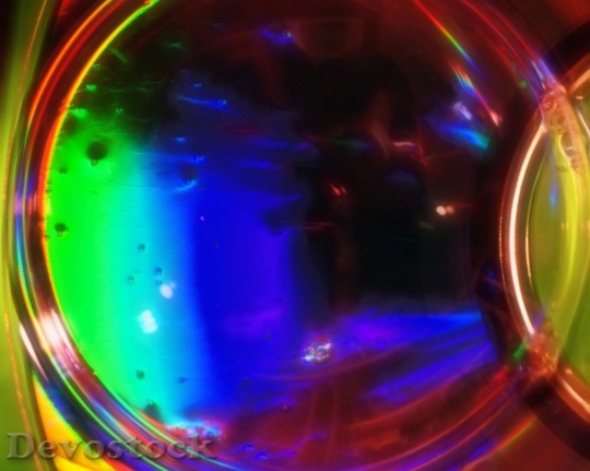 Devostock Color Rainbow Bubbles Abstract