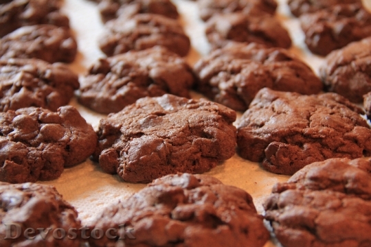 Devostock Cookies Chocolate Baked Brown