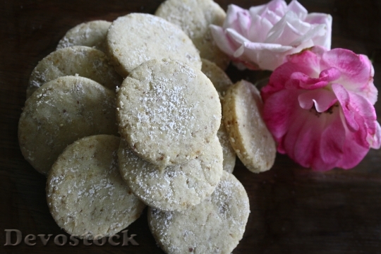 Devostock Cookies Flower Dessert Biscuit