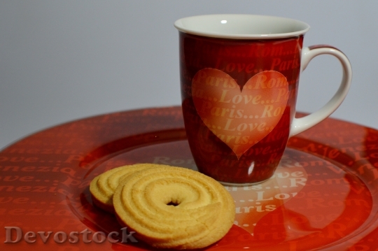 Devostock Cup Heart Romance Valentine 1