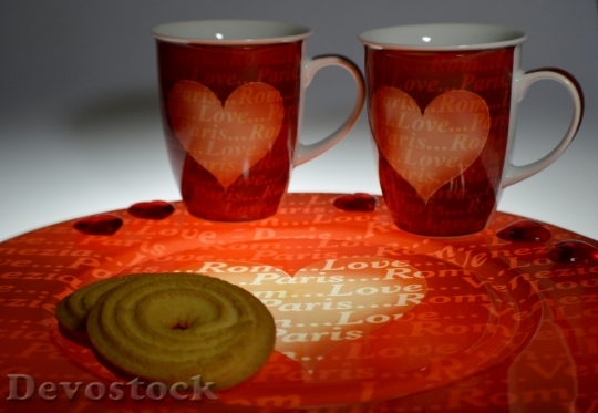 Devostock Cup Heart Romance Valentine 3