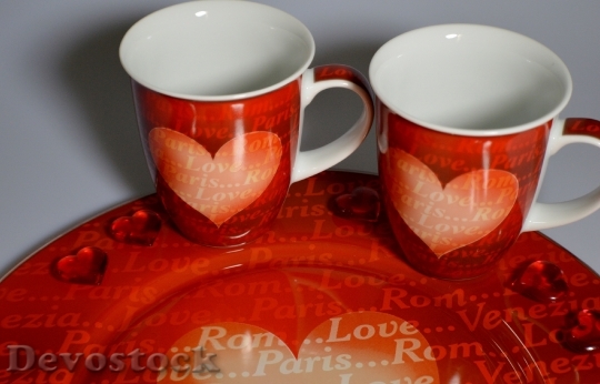 Devostock Cup Heart Romance Valentine 5
