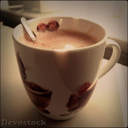 Devostock Cup Porcelain Coffee Spoon