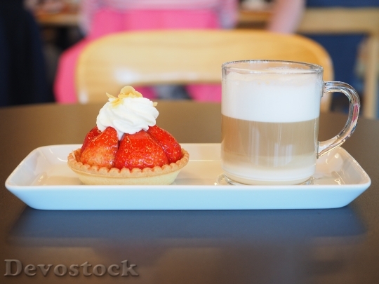 Devostock Dessert Coffee Strawberry Shortcake 3