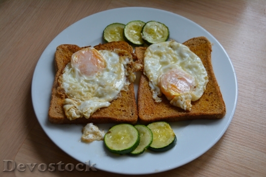 Devostock Egg On Toast Breakfast