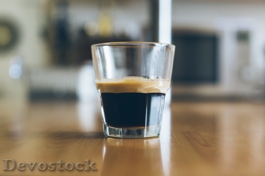 Devostock Espresso Glass Coffee Table